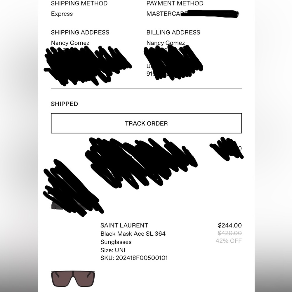 Saint Laurent Black Sunglasses